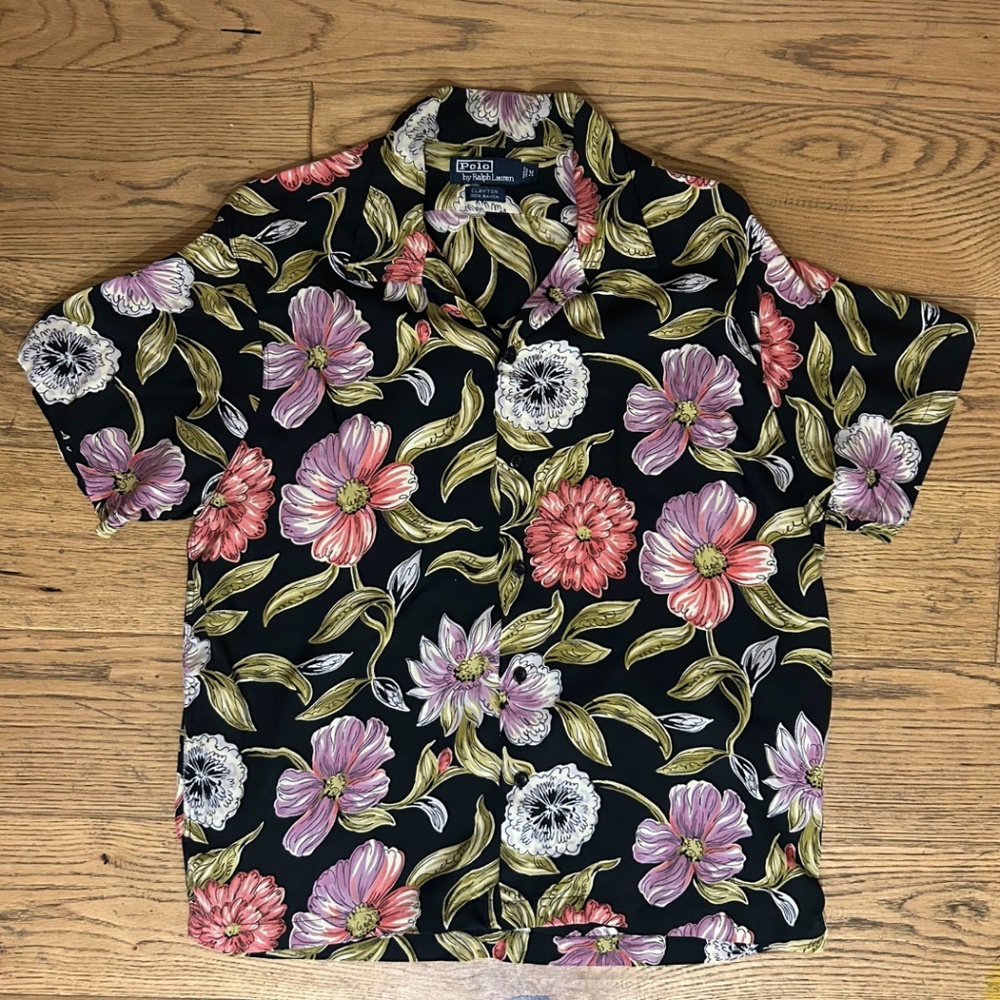90s Vintage Polo Ralph Lauren Clayton Floral Button up Shirt GQ